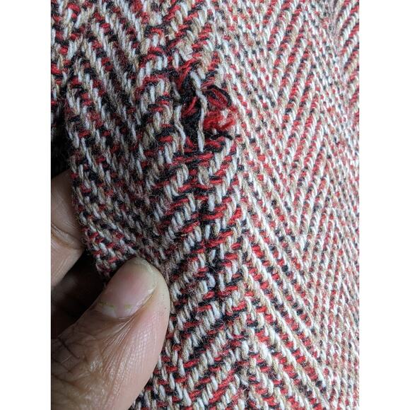 American Rag Womens Size Medium Red Tweed Suit Jacket Blazer One Button Closure - Picture 4 of 8